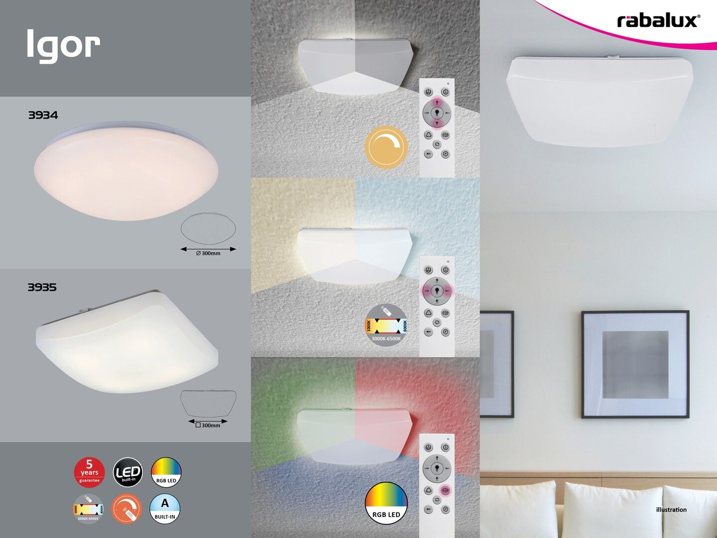 SVJETILJKA IGOR RGB+W 3935 - Slika 2