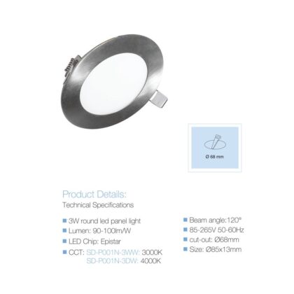 LED PANEL SD-P001N-3DW