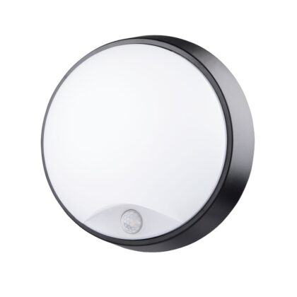 SVJETILJKA ZIDNA LED-BLACK 14W + SENZOR
