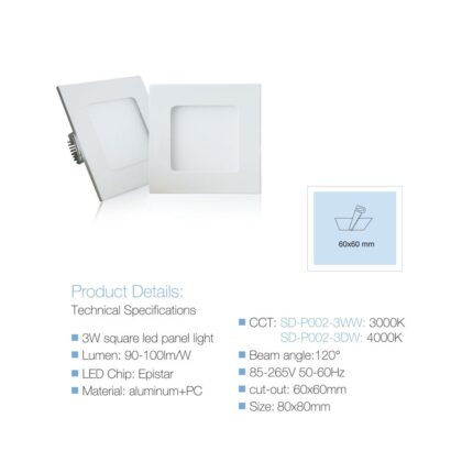 LED PANEL SD-P002-3DW