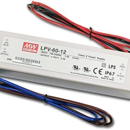 LED DRIVER AC/DC LPV-60-12 MEAN WELL